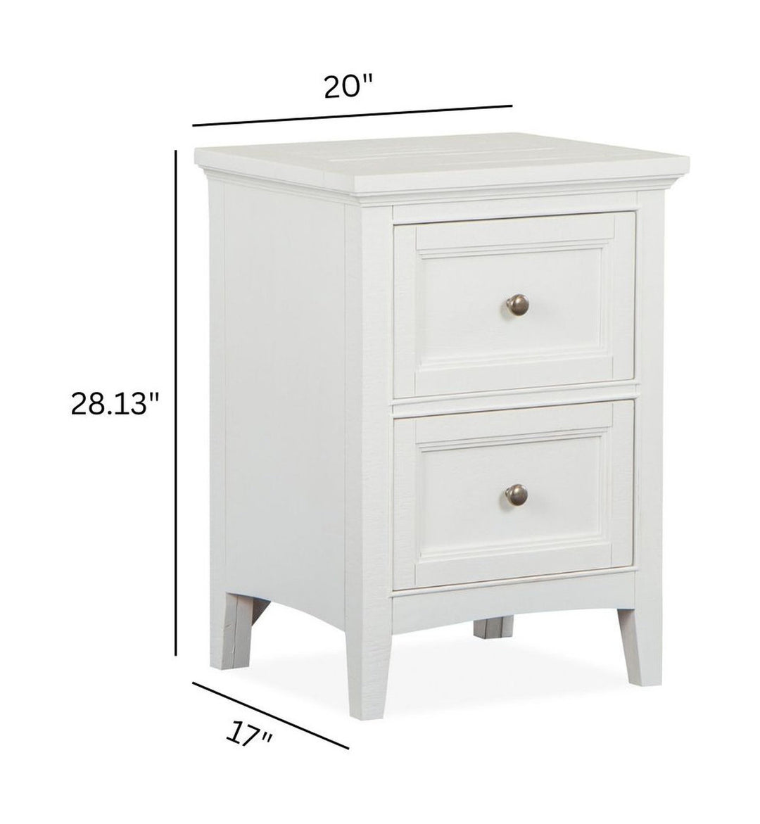 Heron Cove Chalk White And Dovetail Grey Small Drawer Nightstand - B4400-06