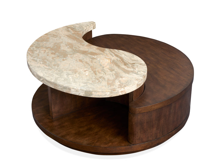 Mcpherson Burnt Umber Round Cocktail Table With Casters - T6351-45