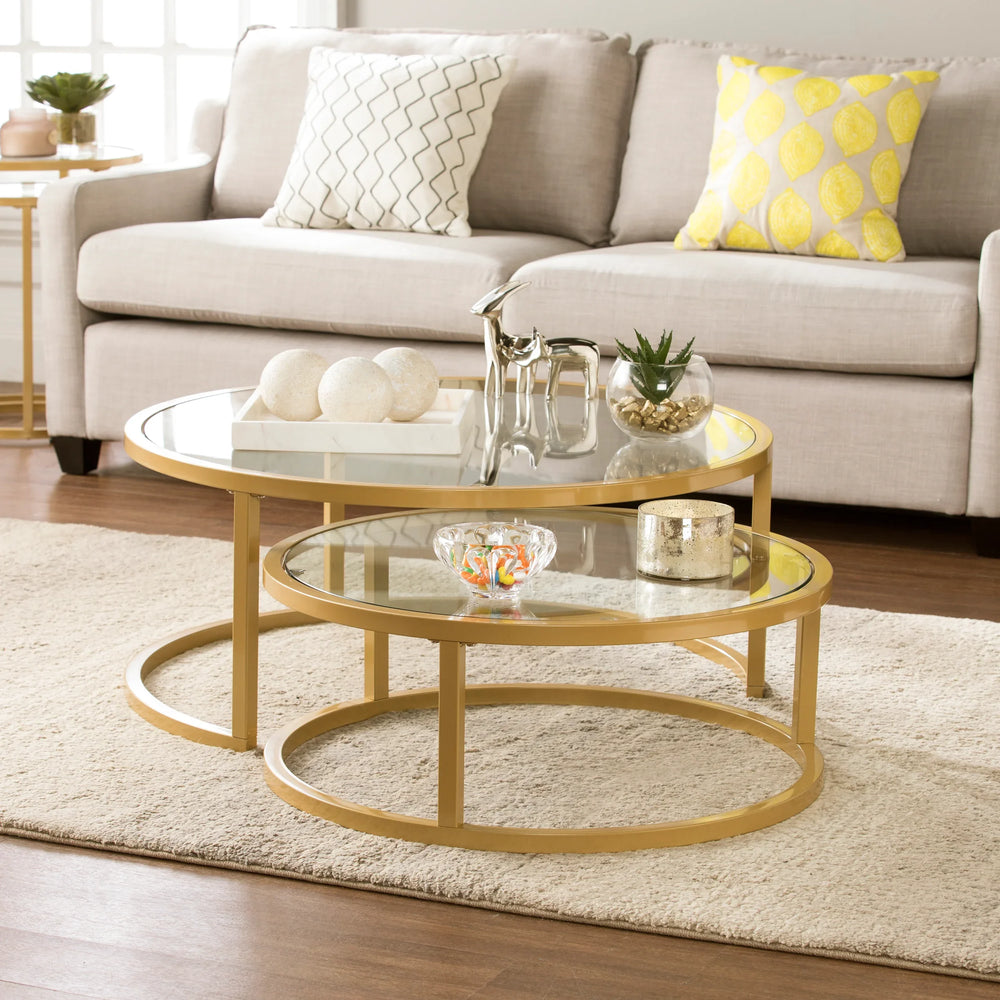 Evelyn Nesting Coffee Tables - 2pc Set - AmericanHomeFurniture