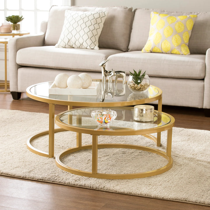 Evelyn Nesting Coffee Tables - 2pc Set - AmericanHomeFurniture