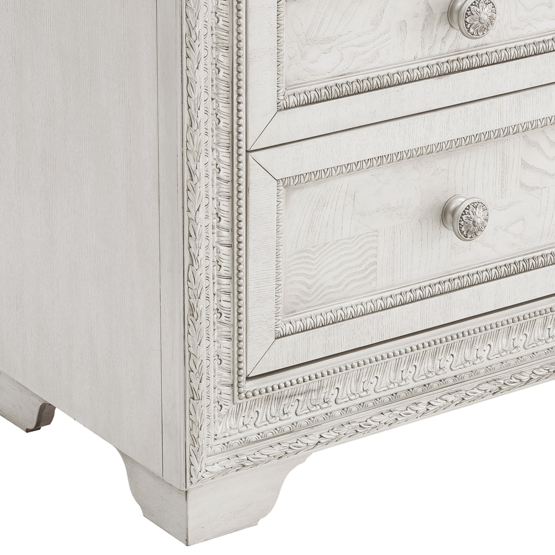 Camila Creamy White 2 Drawer Nightstand - P269140S
