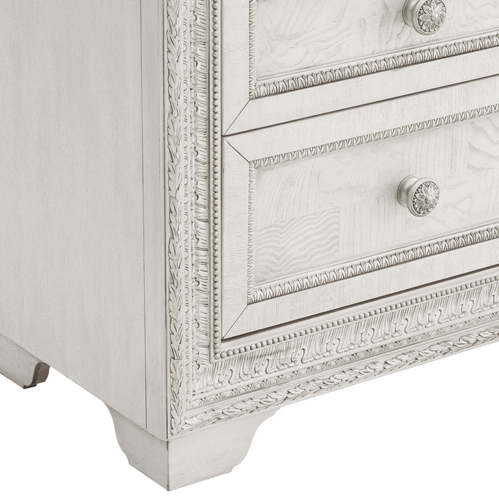 Camila Creamy White 2 Drawer Nightstand - P269140S