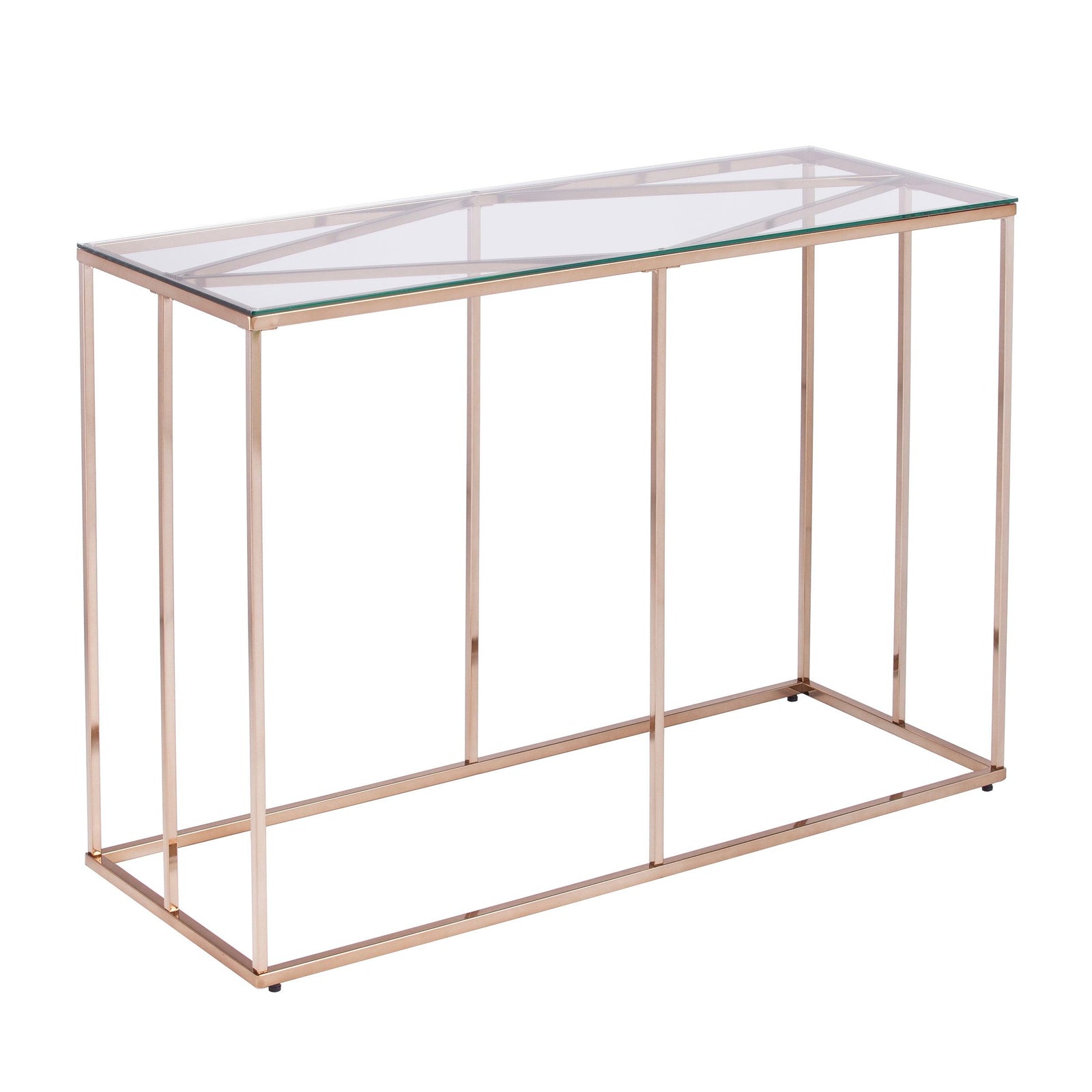 SEI Furniture Nicholance Contemporary Glass-Top Console Table CONSOLE TABLES