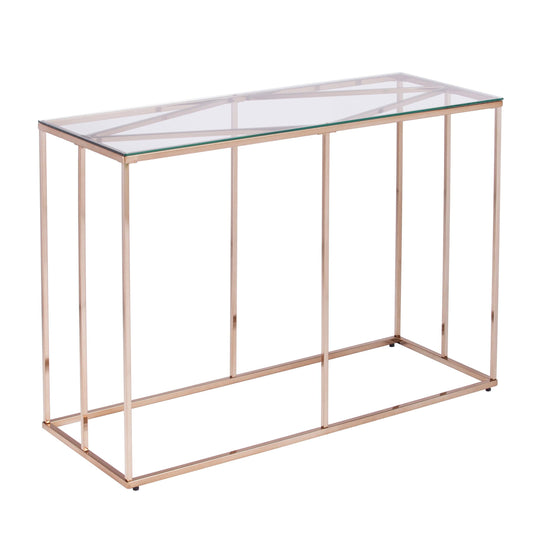 SEI Furniture Nicholance Contemporary Glass-Top Console Table CONSOLE TABLES