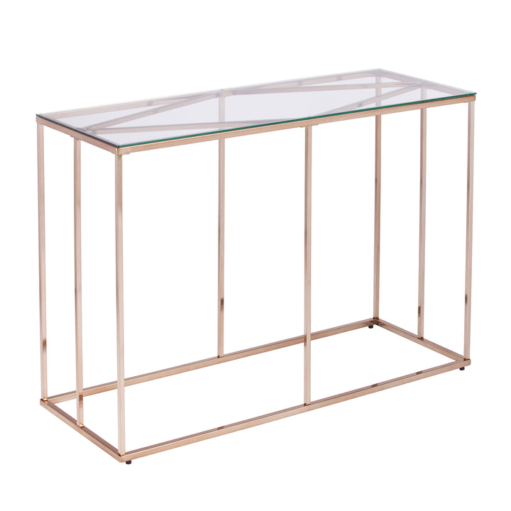 American Home Furniture | SEI Furniture - Nicholance Contemporary Glass-Top Console Table