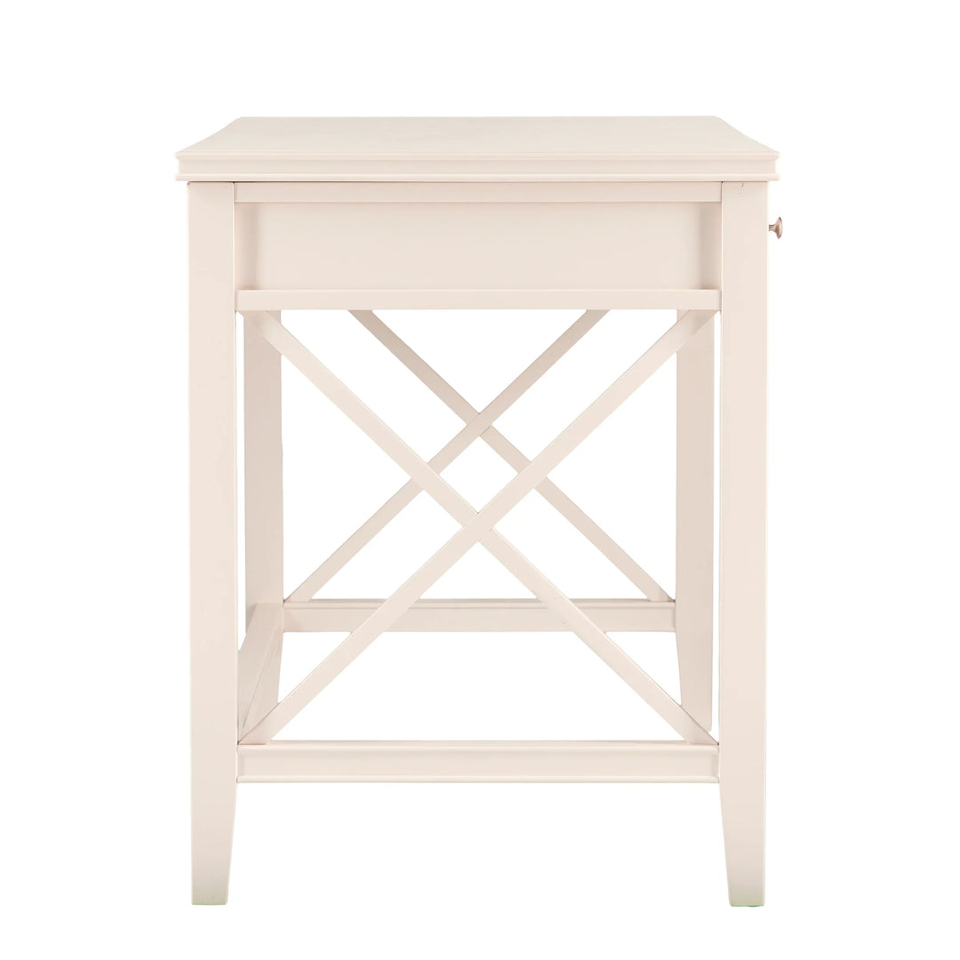 Larksmill Writing Desk - Modern Farmhouse Style - Off-White - AmericanHomeFurniture