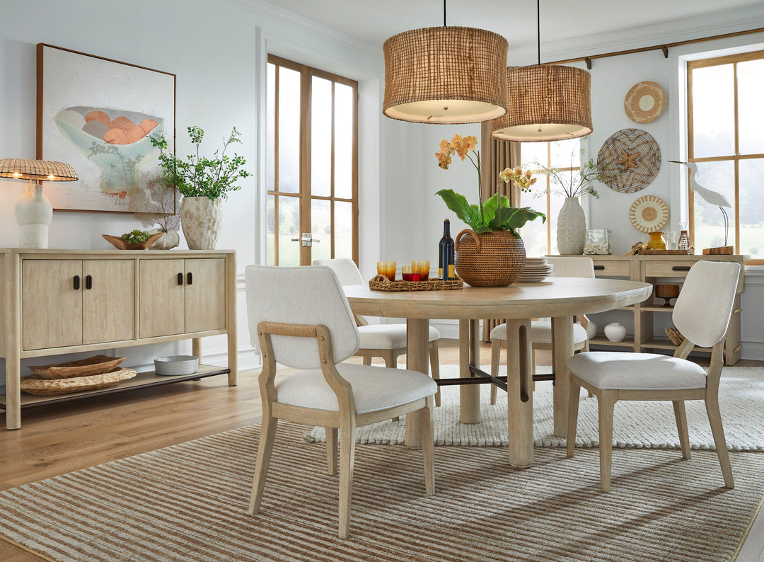 Sunset Cove Sanibel Brown Extendable Round Dining Table - D5783-24