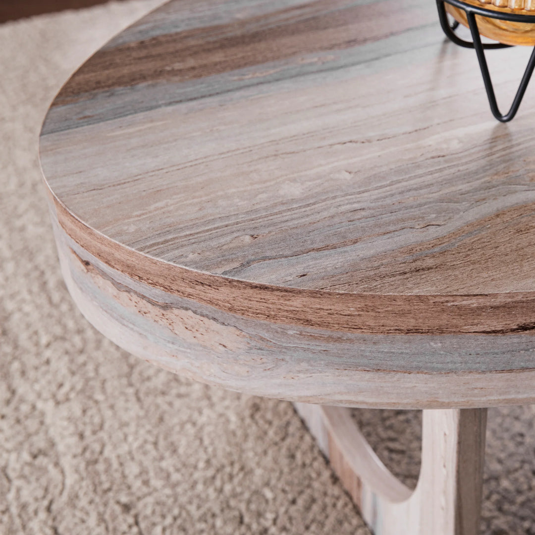 Chadkirk Faux Marble Cocktail Table - AmericanHomeFurniture