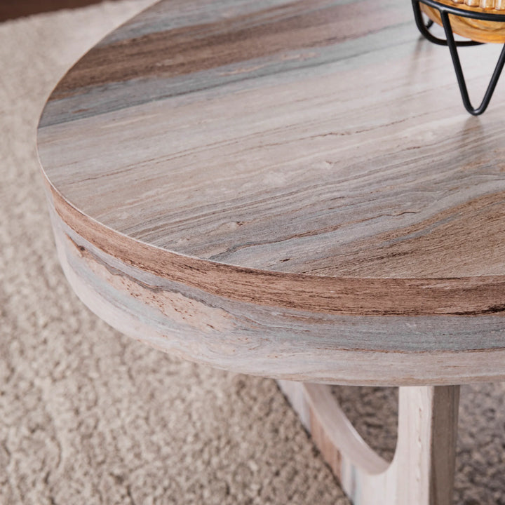 Chadkirk Faux Marble Cocktail Table - AmericanHomeFurniture