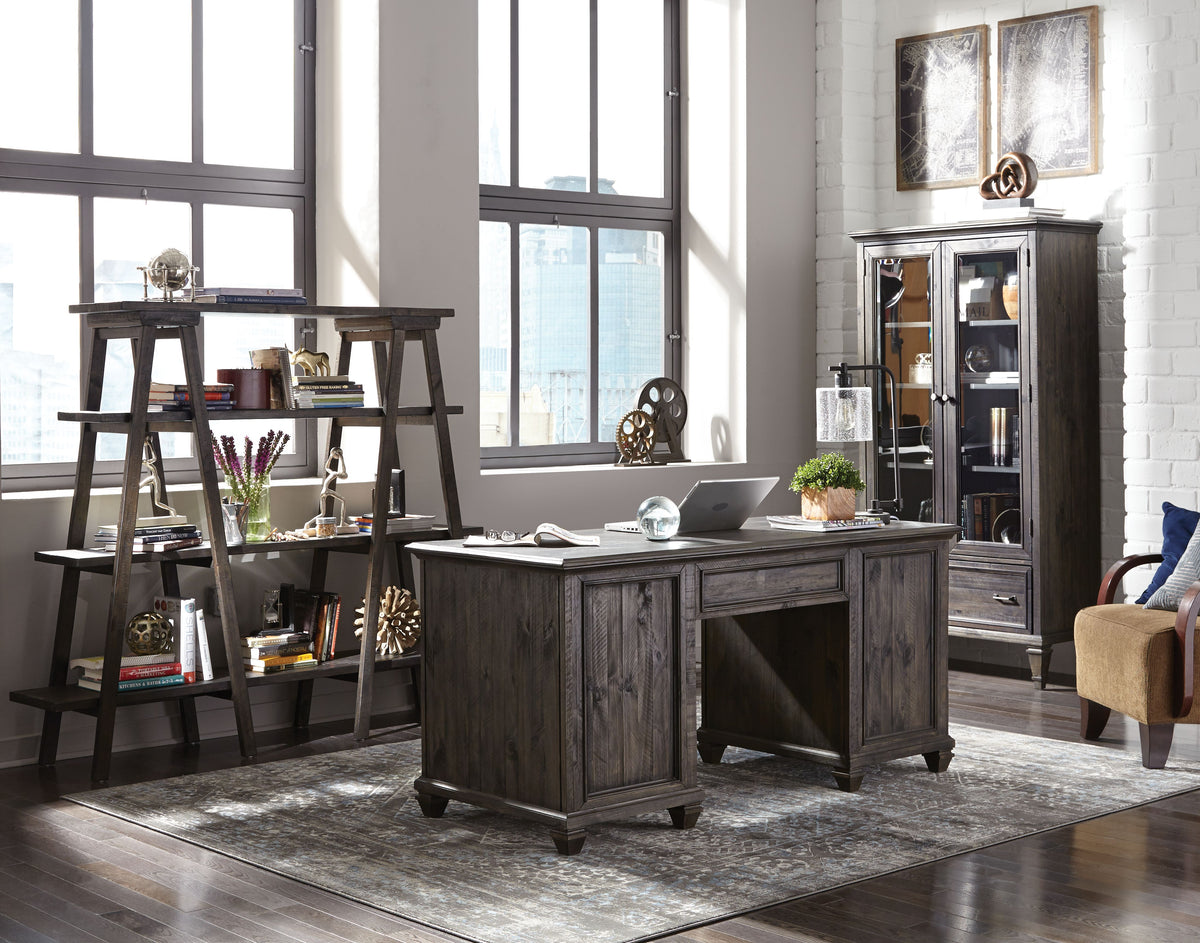 Sutton Place Weathered Charcoal Executive Desk - H3612-02