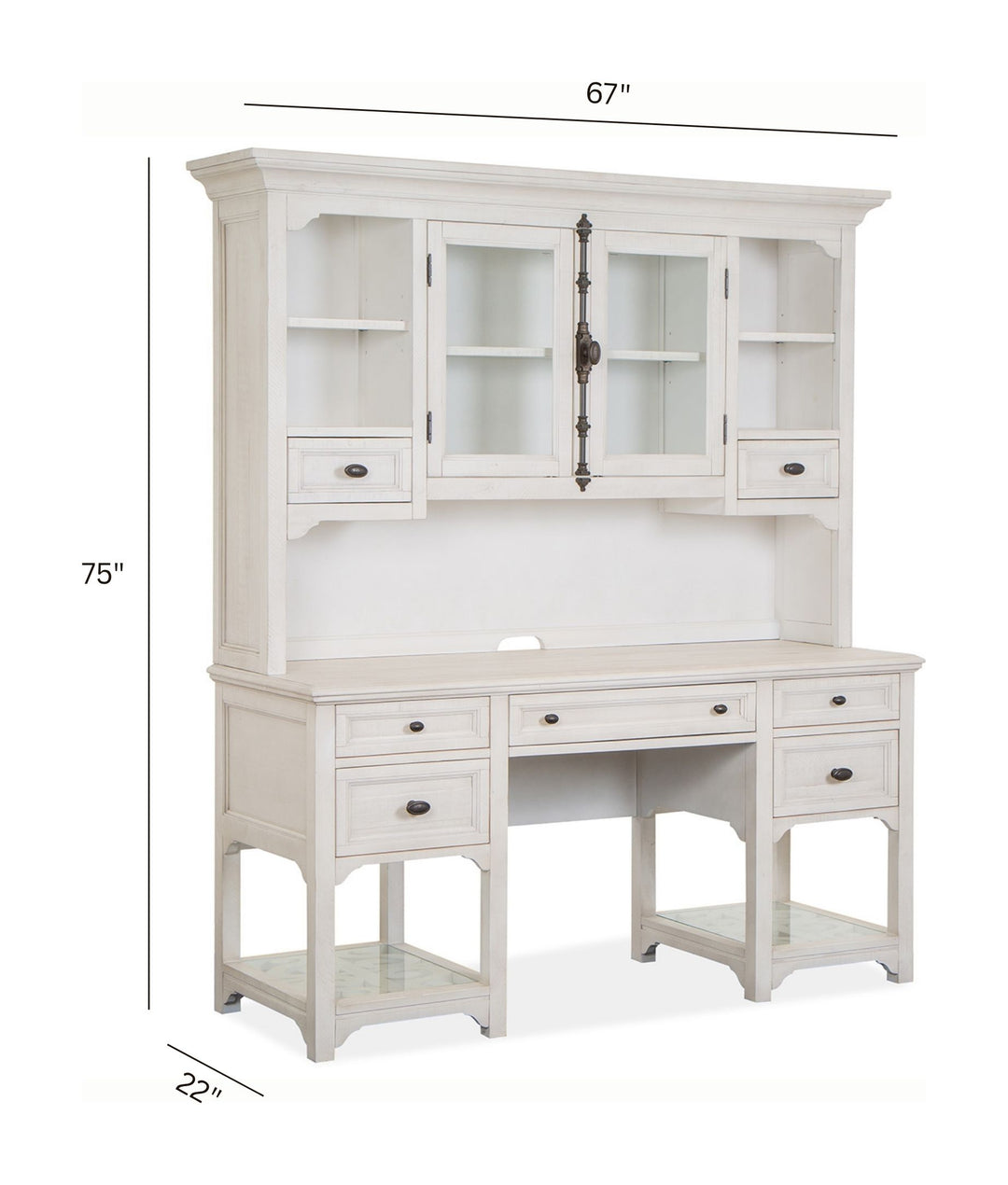 Bronwyn Alabaster Desk With Hutch - H4436-05