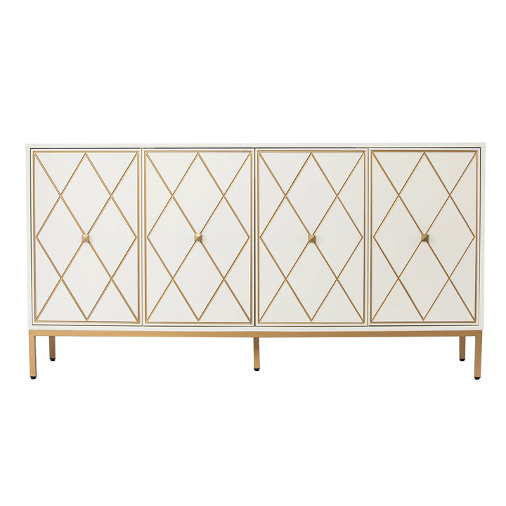 Marradi Sideboard Cabinet w/ Storage - Cream - AmericanHomeFurniture