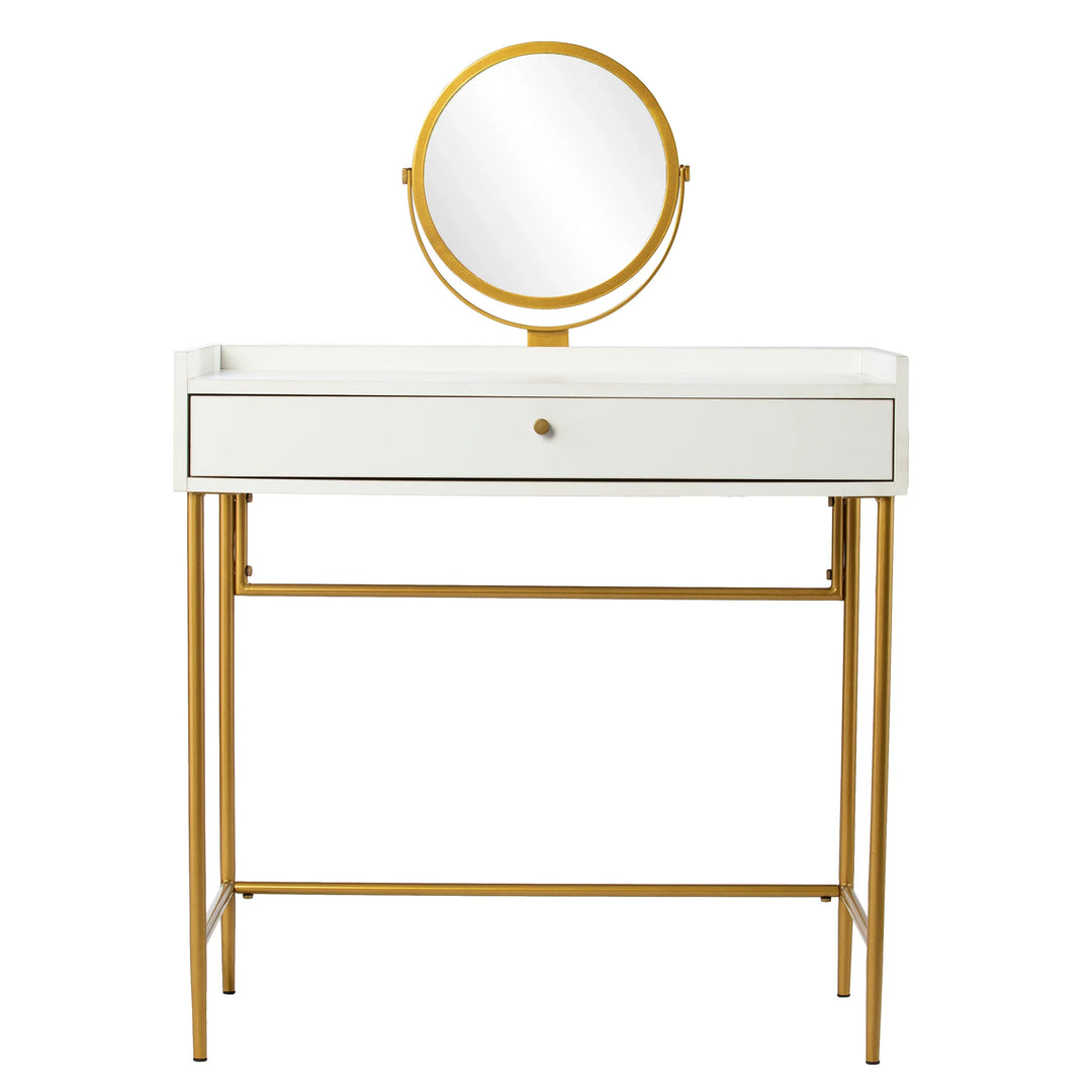 Derald Vanity Table w/ Mirror - AmericanHomeFurniture