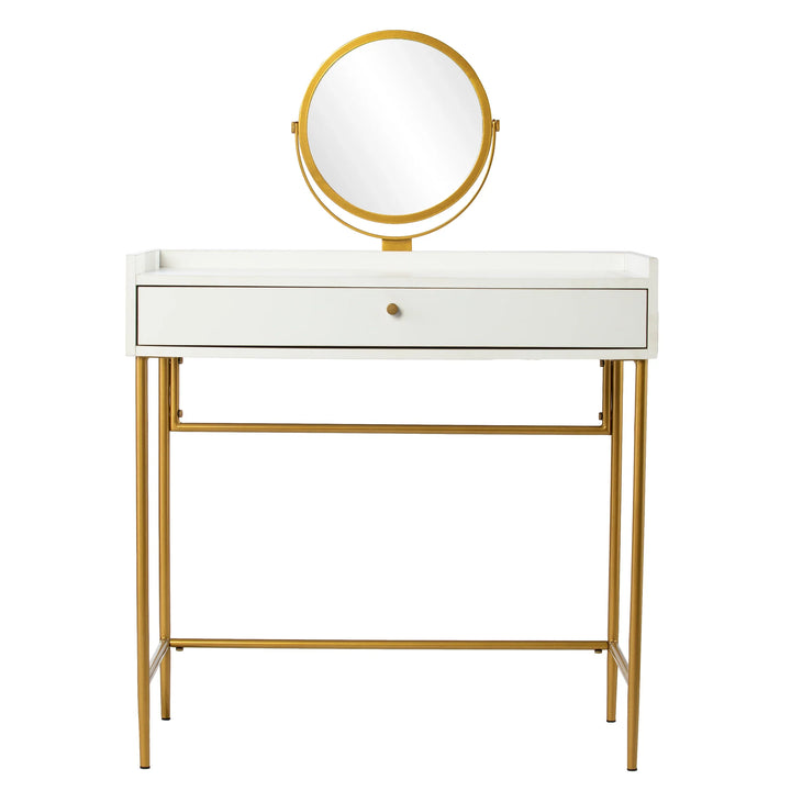 Derald Vanity Table w/ Mirror - AmericanHomeFurniture