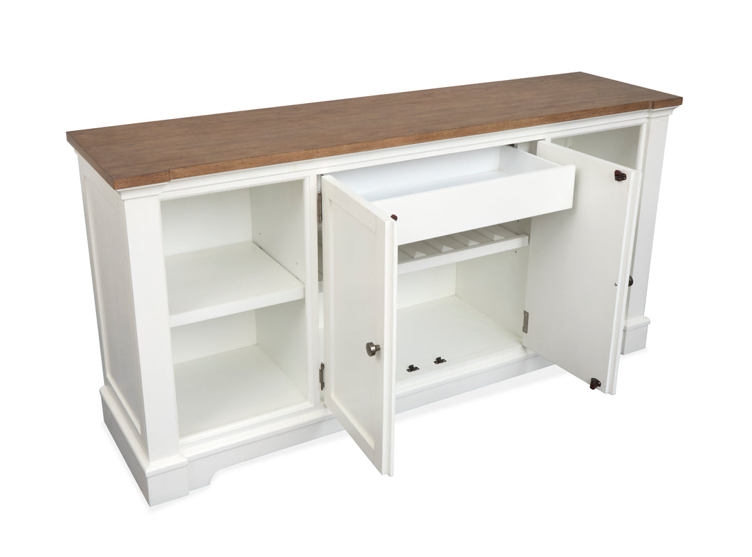 Kingston Whisper White And Cerused Nutmeg Credenza - D6407-11