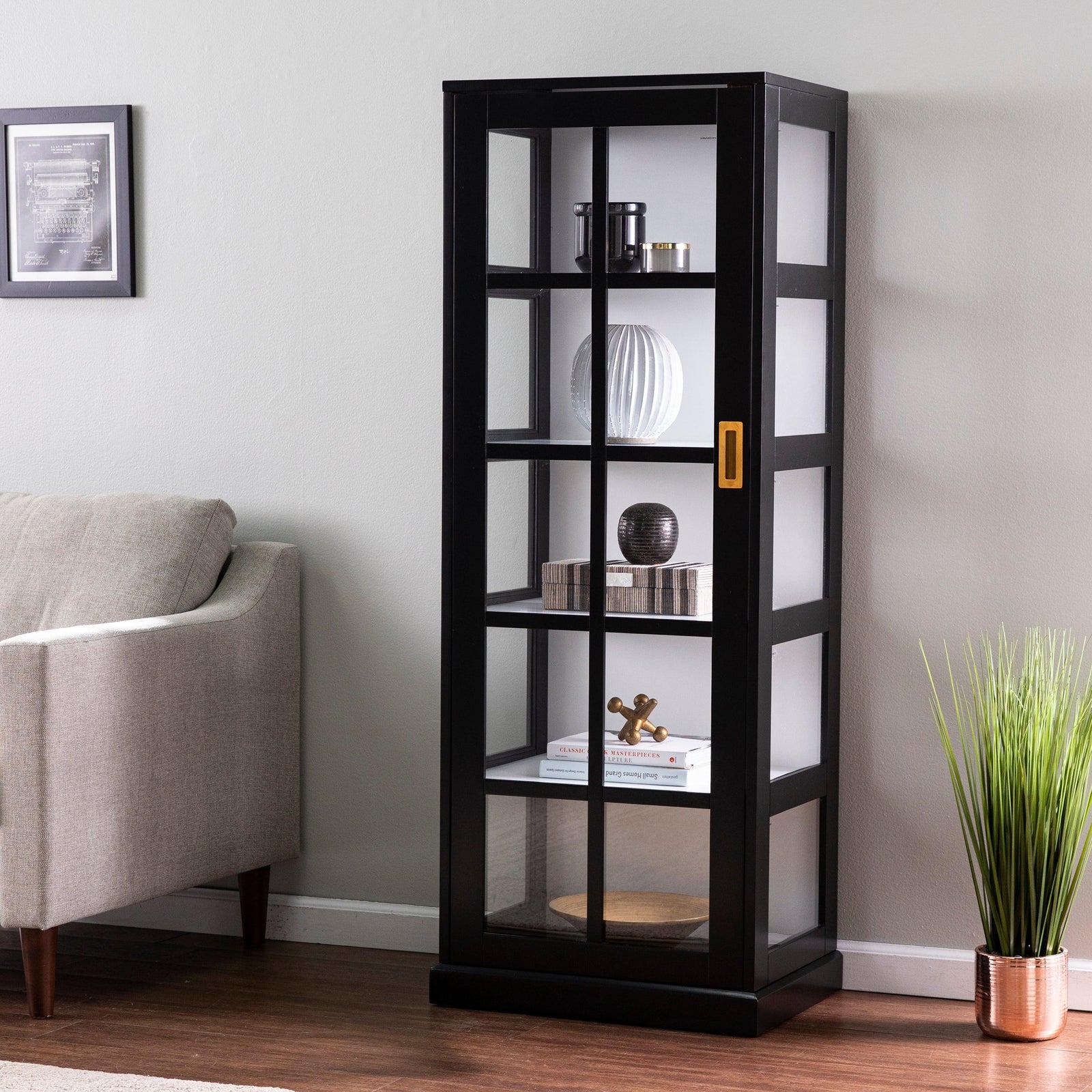 SEI Furniture Burland Tall Curio Cabinet CABINETS