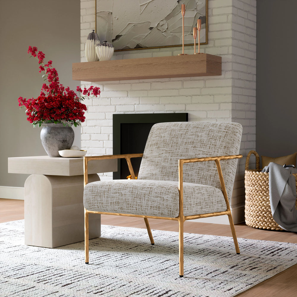 Norrebro Accent Chair Beige Frost - AmericanHomeFurniture