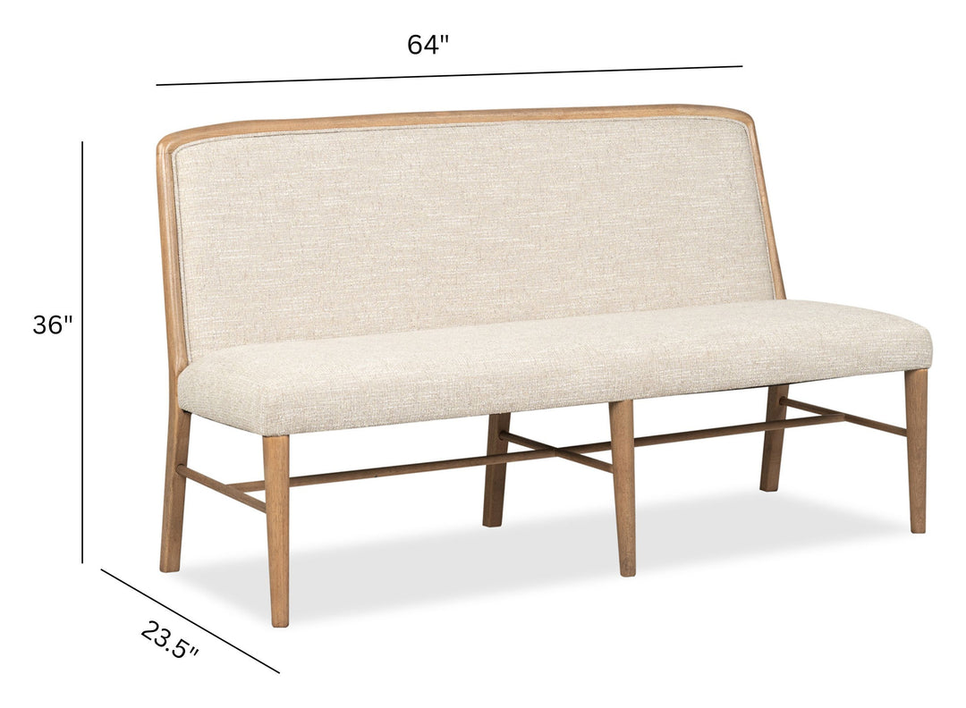 Woodward Dark Clove Upholstered Bench - D6521-68