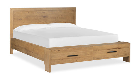 Davenport Rustic Caramel California King Panel Storage Bed - B6309-74A