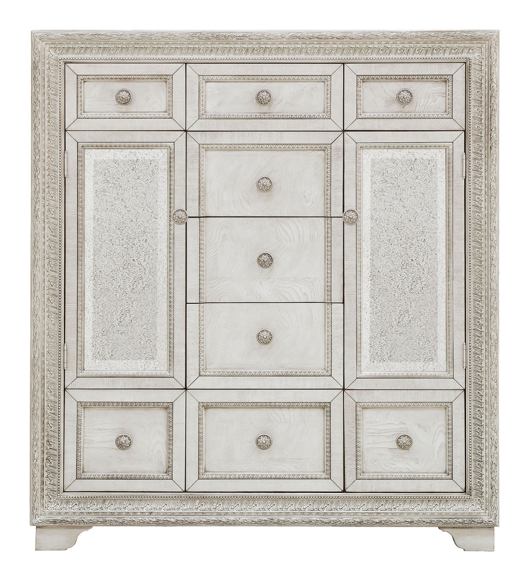 Camila Creamy White 9 Drawer Door Chest - P269125S