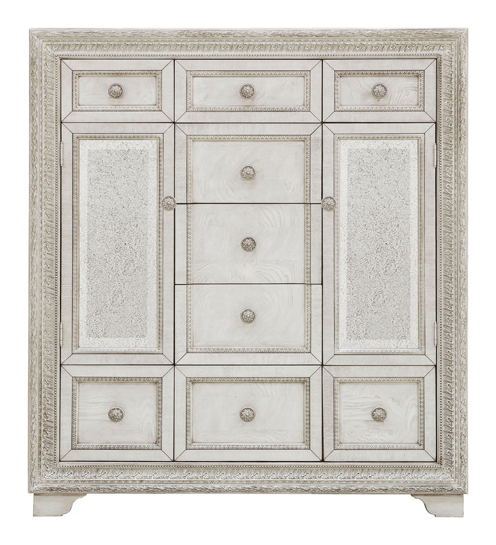 Camila Creamy White 9 Drawer Door Chest - P269125S