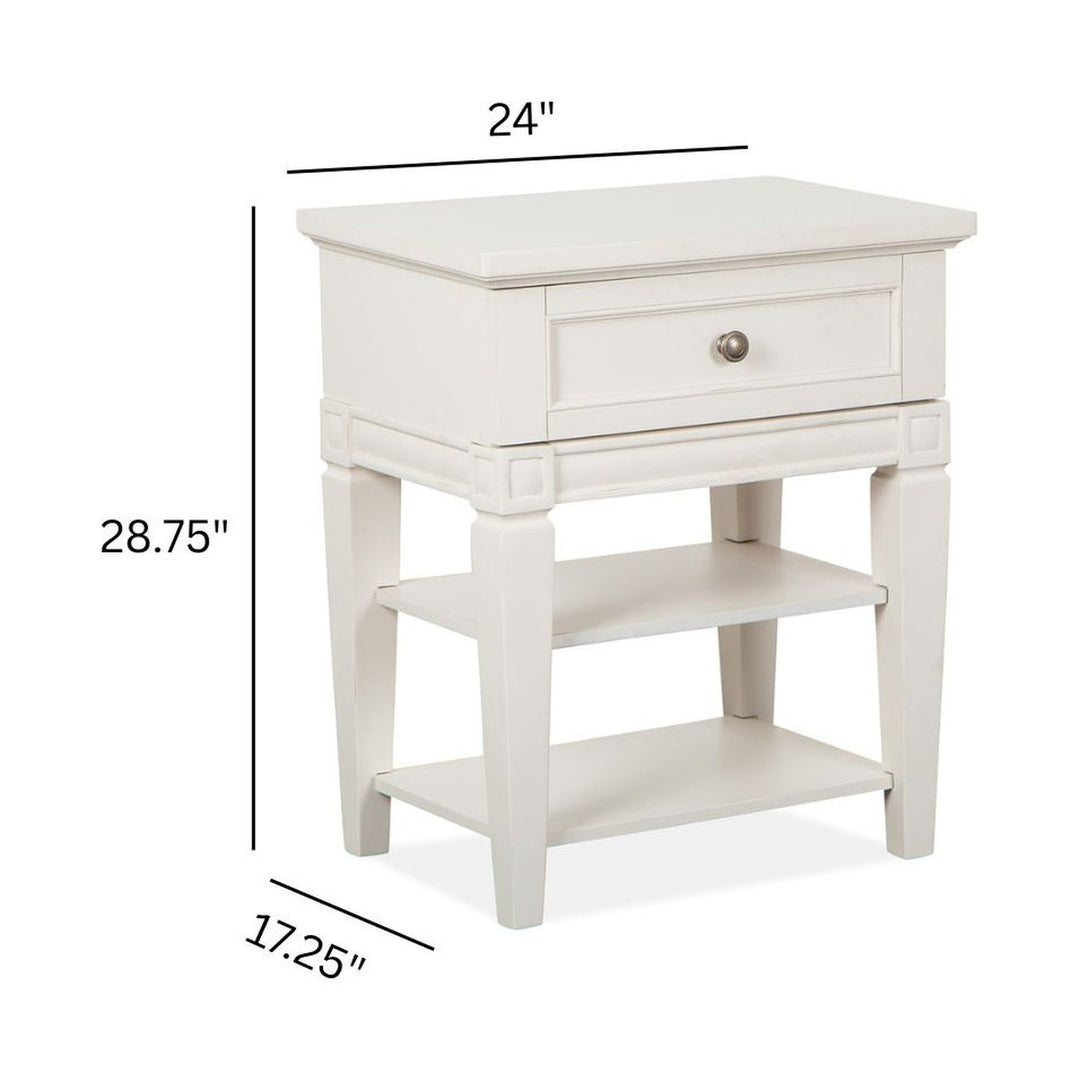 Willowbrook Egg Shell White Open Nightstand - B5324-05