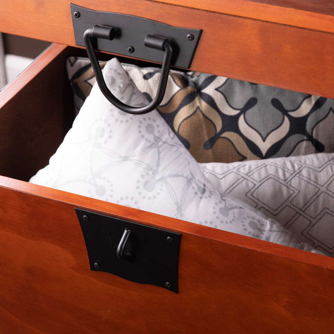 Pyramid Lift-Top Trunk End Table – Mission Oak - AmericanHomeFurniture