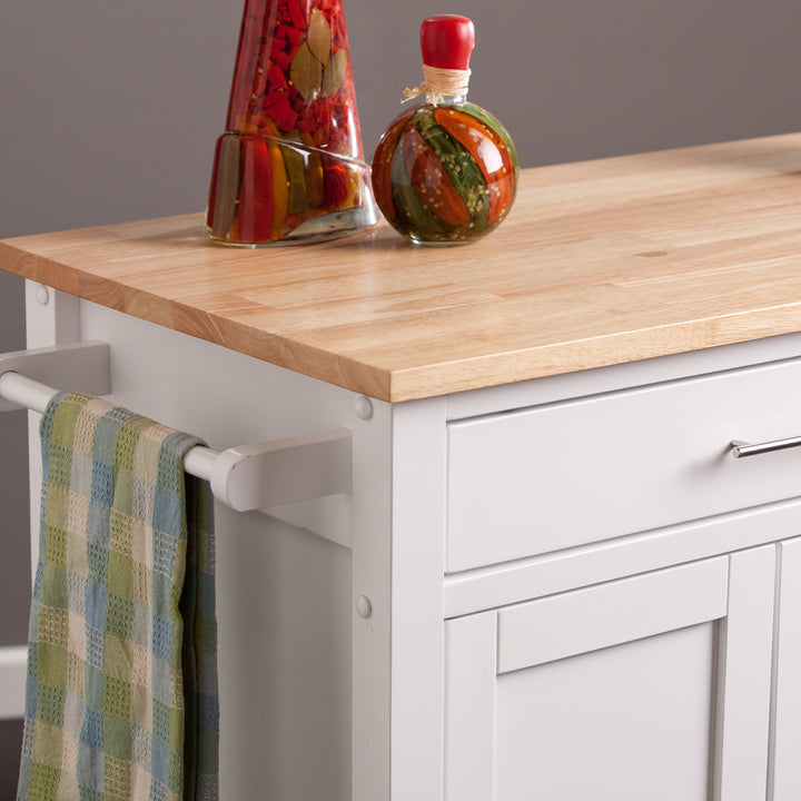 American Home Furniture | SEI Furniture - Martinville Kitchen Cart - White