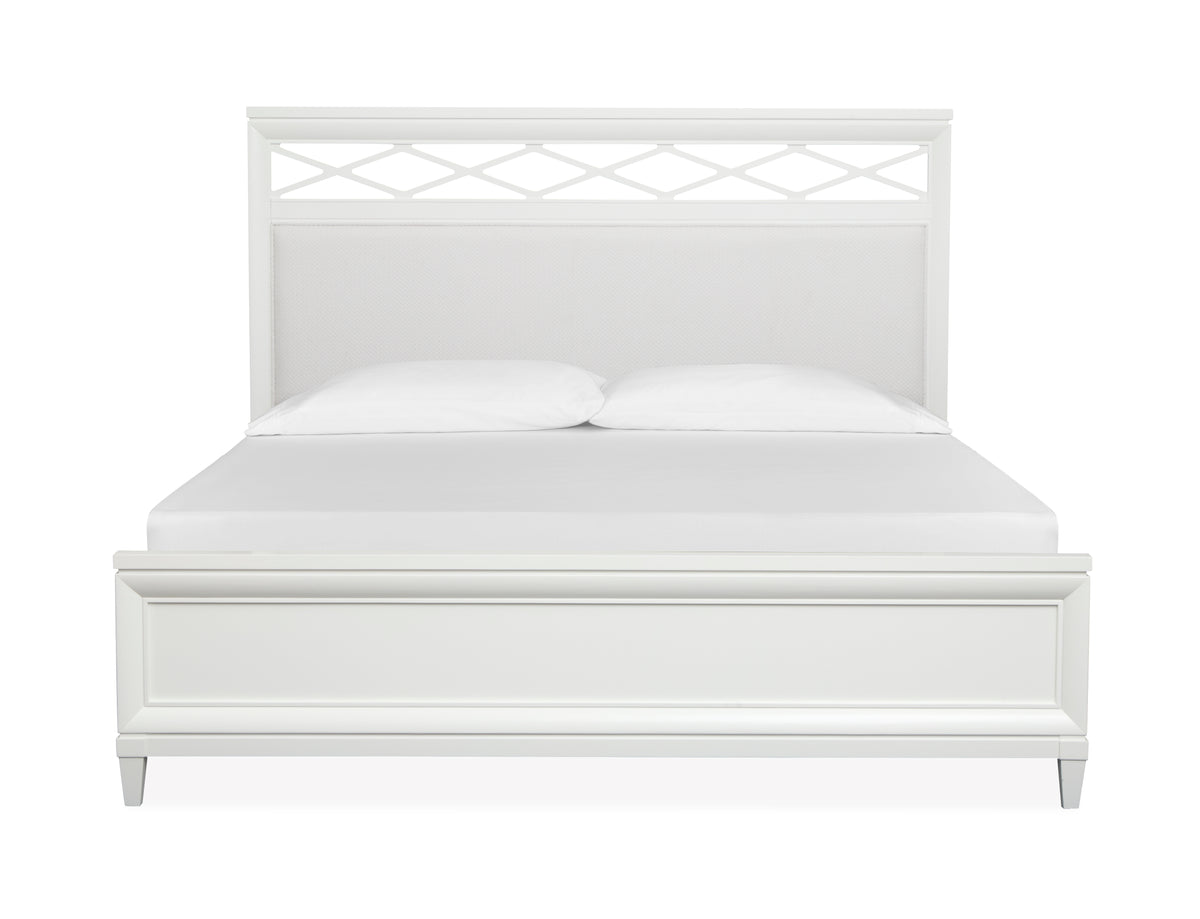 Springhouse Whisper White King Upholstered Panel Bed - B5993-65