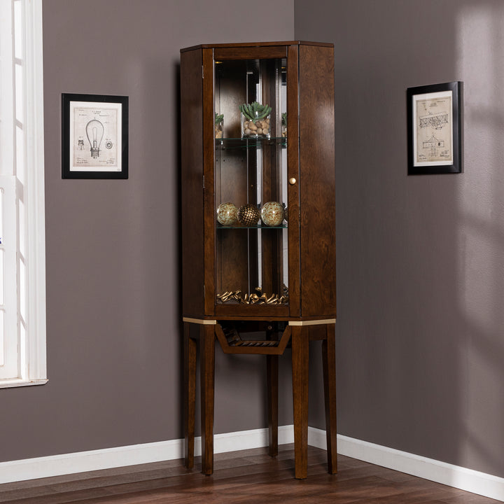 American Home Furniture | SEI Furniture - Kennbeck Corner Bar Cabinet