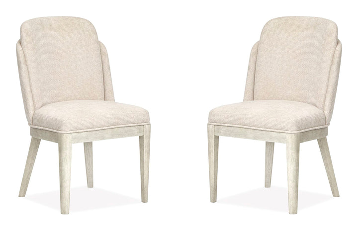 Lorelei Misty Cloud Upholstered Host Chair - Set of 2 - D5893-66
