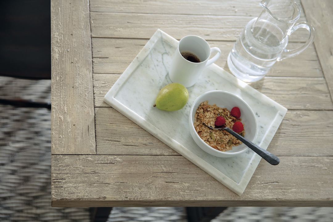 American Home Furniture Hooker Furniture Ciao Bella Friendship Table- Flaky White/Black