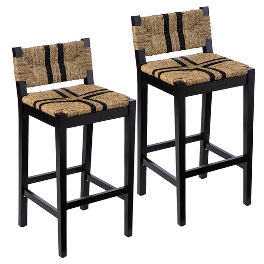 SEI Furniture Gallacano Seagrass Barstools – 2pc Set BAR STOOLS + COUNTER STOOLS