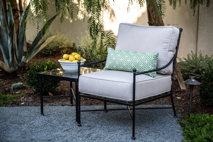 Provence Club Chair in Canvas Skyline w/ Self Welt