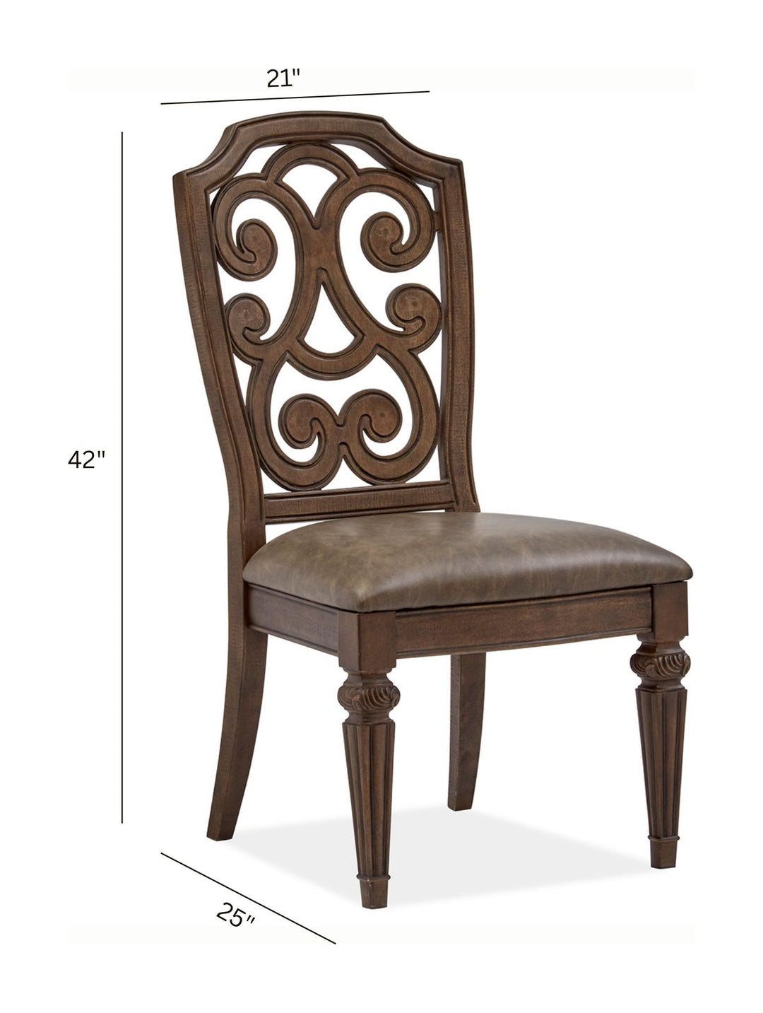 Durango Willadeene Brown Side Chair - Set of 2 - D5133-62