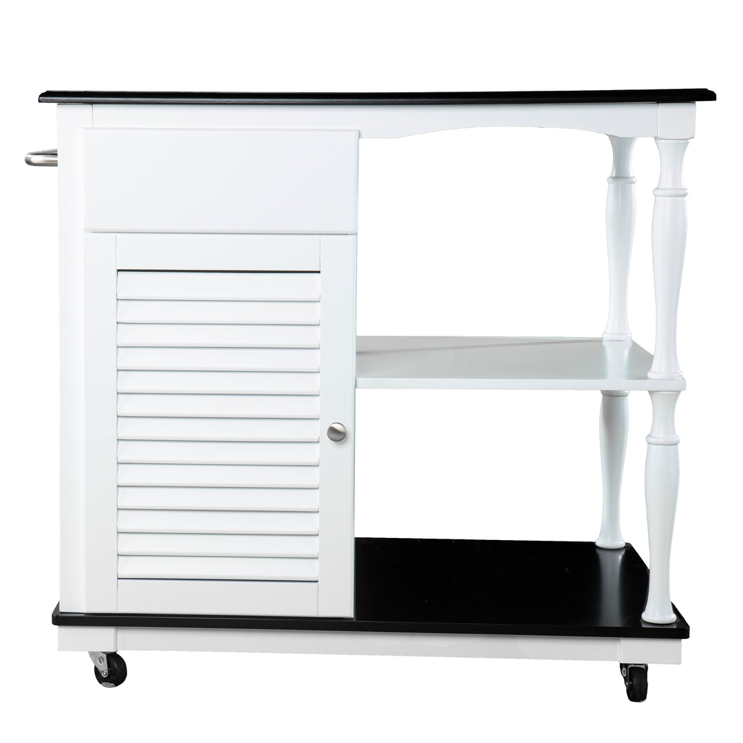 American Home Furniture | SEI Furniture - Muxlow Rolling Kitchen Island w/ Storage