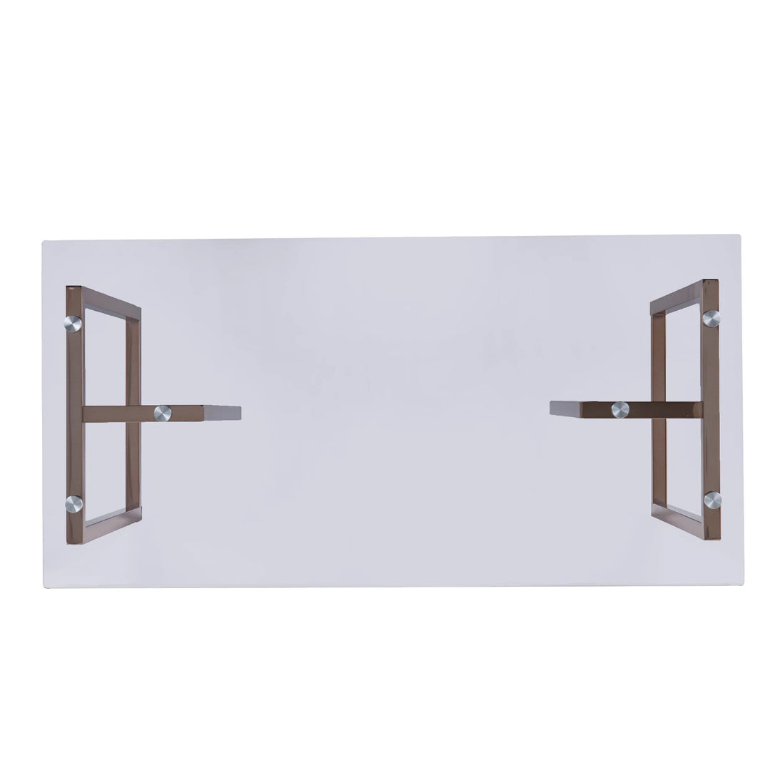 Holly & Martin Haxor Writing Desk - Midcentury Modern Style - Champagne - AmericanHomeFurniture