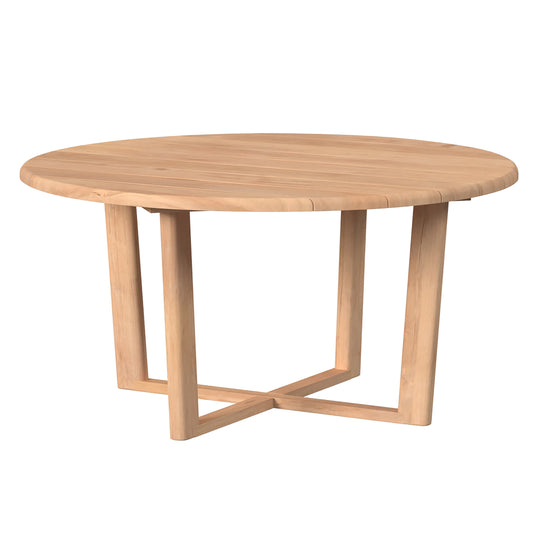 Natural Teak 56" Round Dining Table