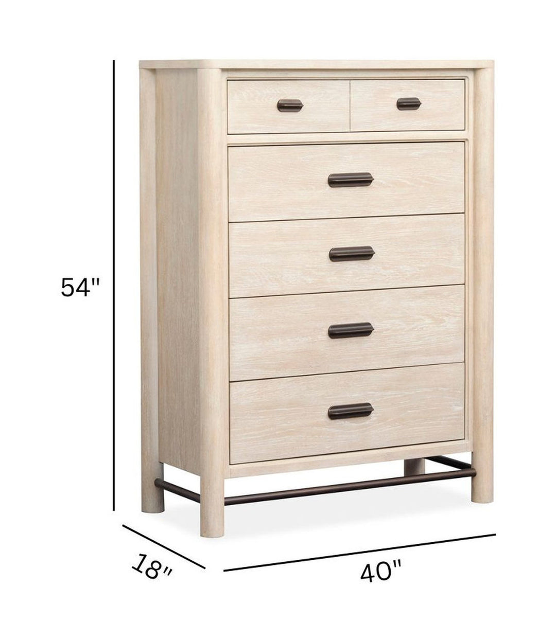 Sunset Cove Sanibel Brown 5 Drawer Chest - B5783-10