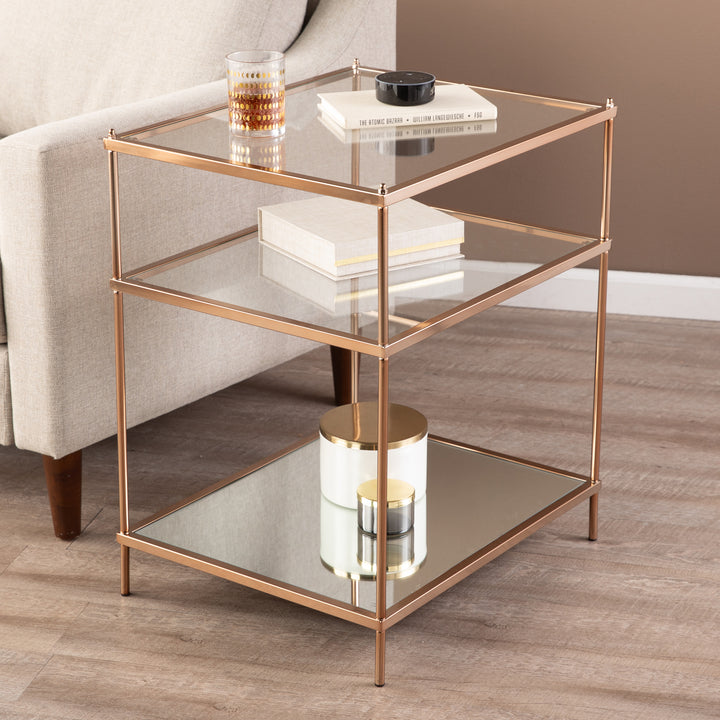 American Home Furniture | SEI Furniture - Knox Side Table - Copper