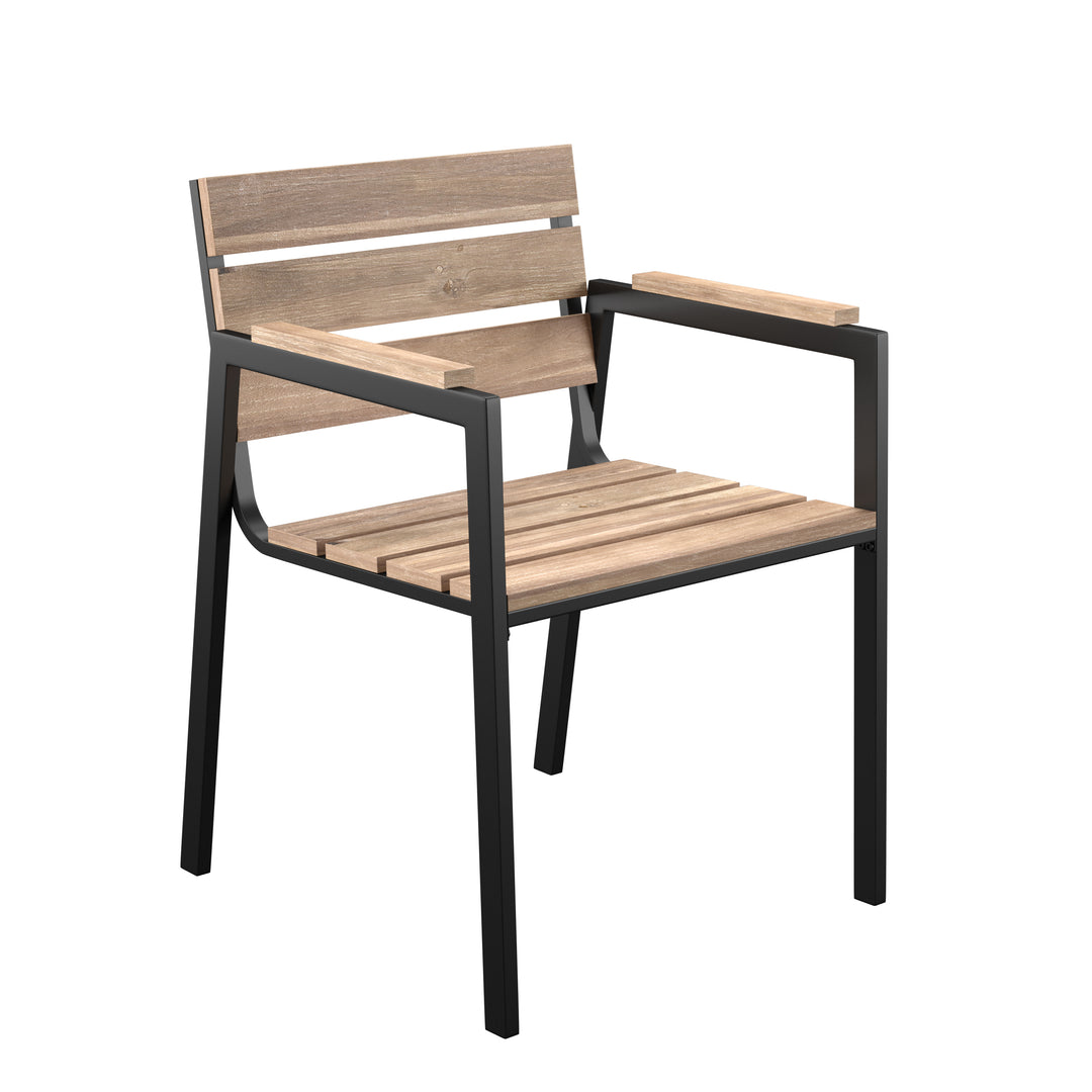 American Home Furniture | SEI Furniture - Standlake Slatted Outdoor Chairs – 2pc Set