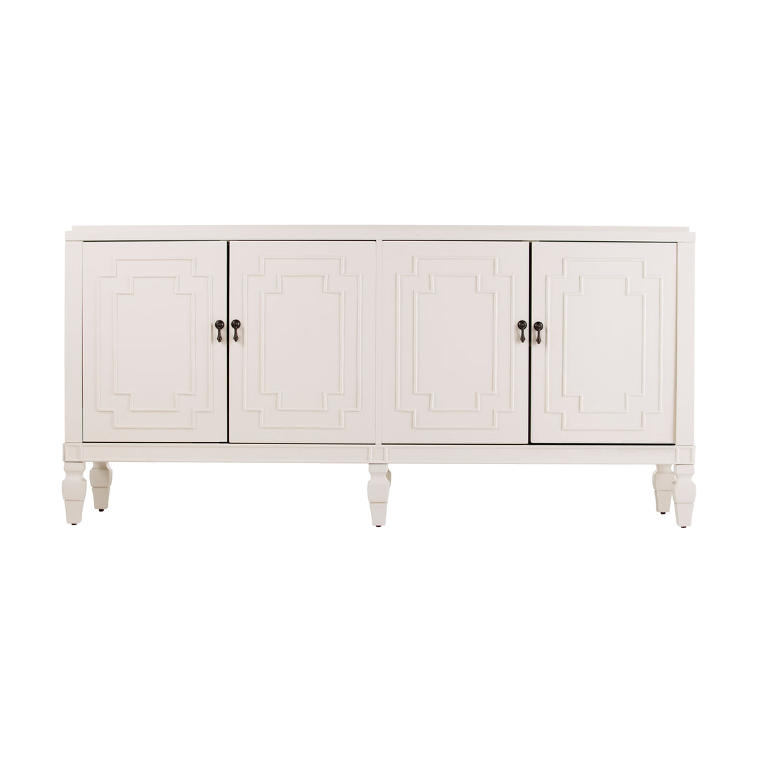 American Home Furniture | SEI Furniture - Tropman Antique White Low-Profile Accent Cabinet