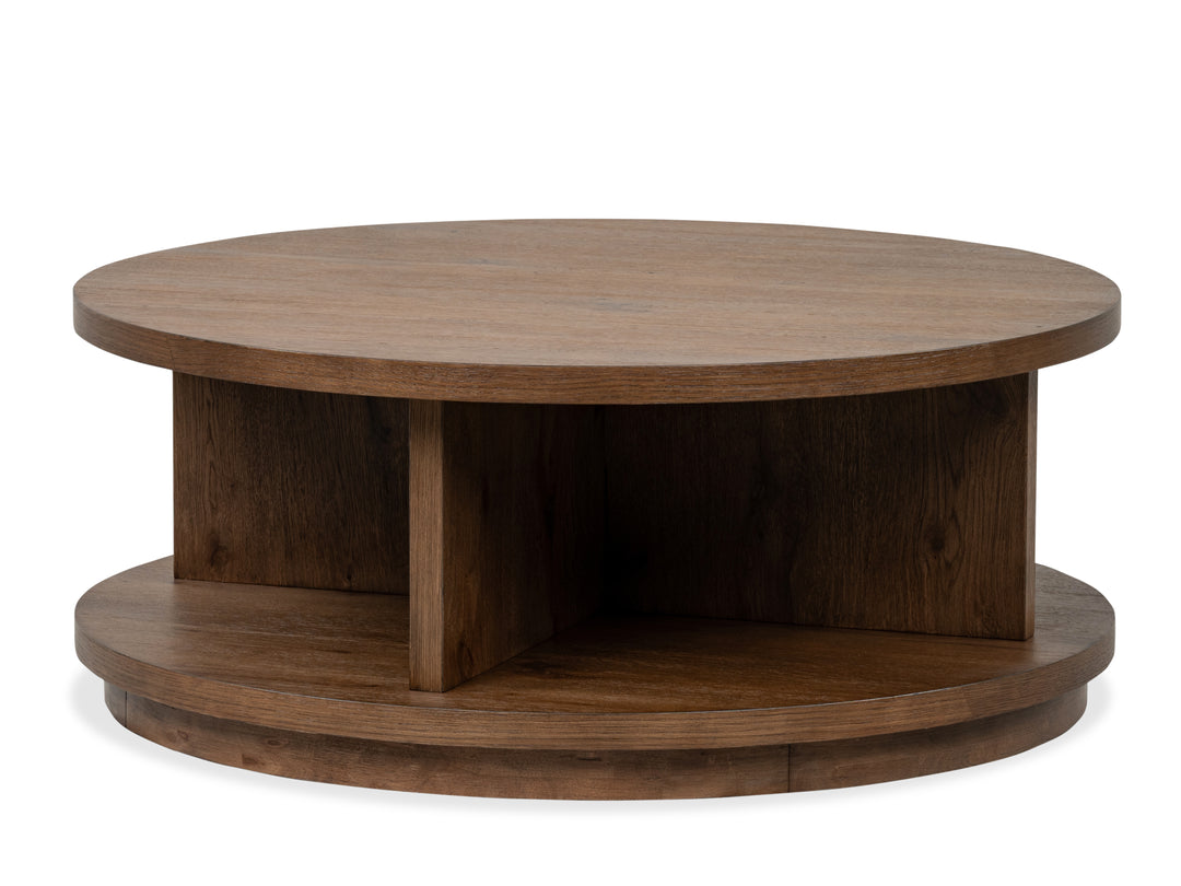 Oswald Brown Round Cocktail Table - T6576-45