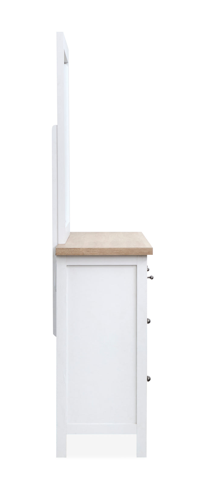 Windmill Harbour White Whisp And Sand Double Drawer Dresser With Portrait Mirror - B6313-2242