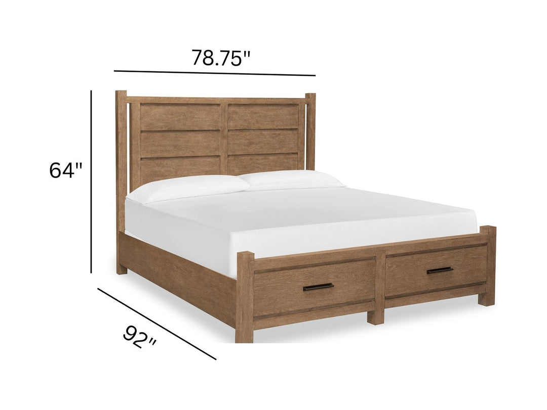 Plum Creek Sierra Brown Panel Storage Bed