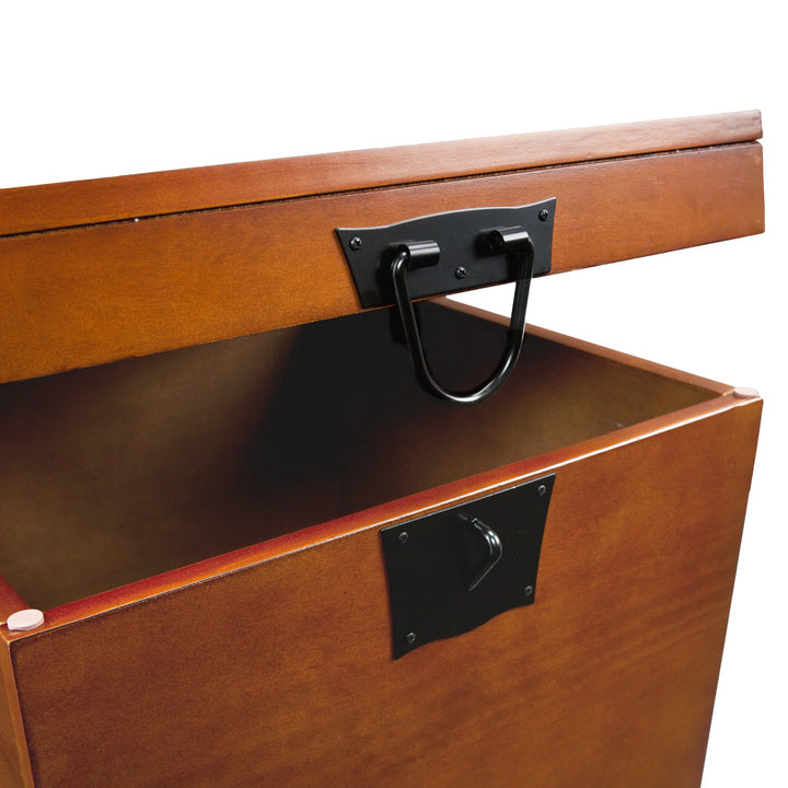 Pyramid Lift-Top Trunk End Table – Mission Oak - AmericanHomeFurniture