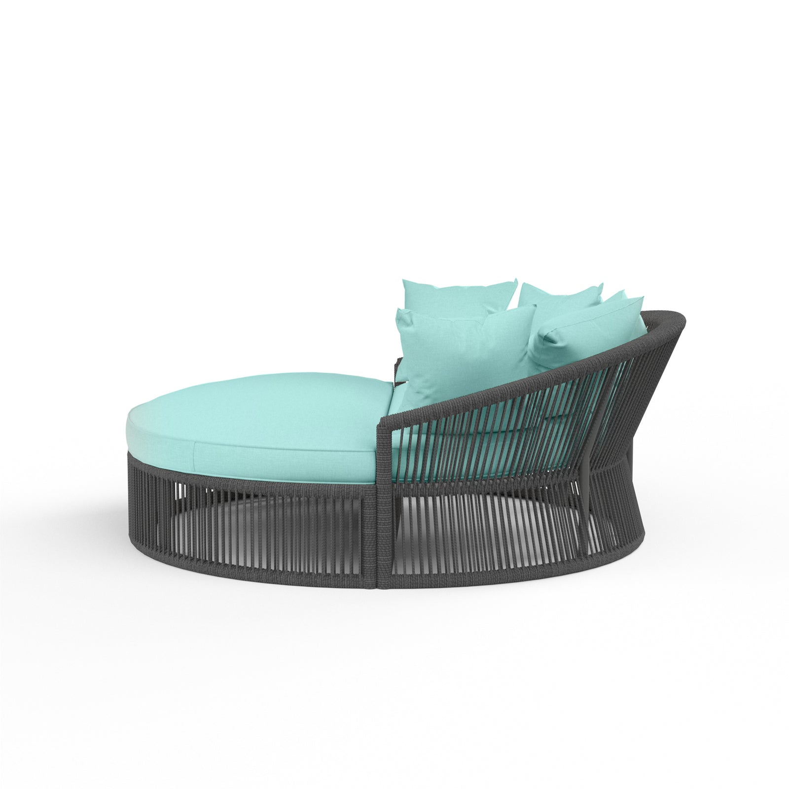 Milano Daybed in Dupione Celeste w/ Self Welt