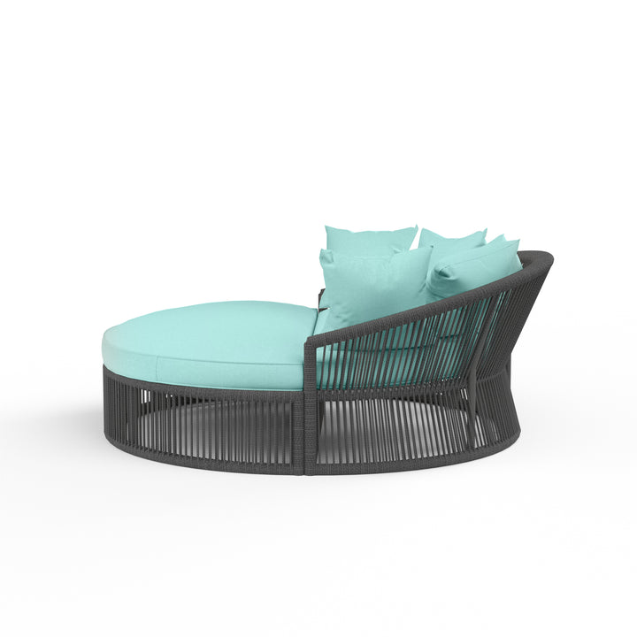 Milano Daybed in Dupione Celeste w/ Self Welt
