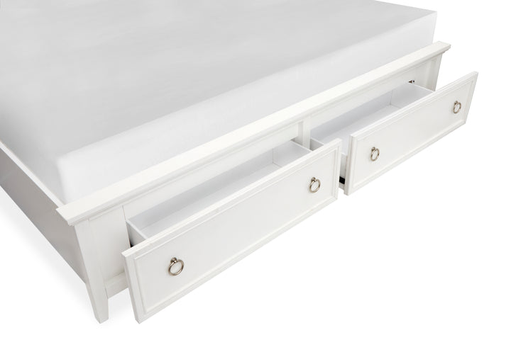 Juniper Hill Whisper White King Panel Storage Bed - B6478-64A
