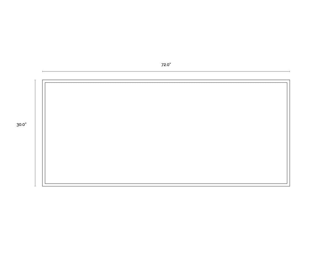 72" X 30" - Charcoal Frame
